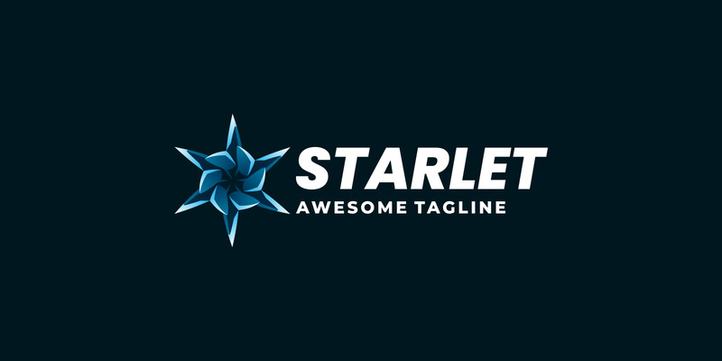 Modello di logo sfumato a stella - Caratteristiche Immagine 1