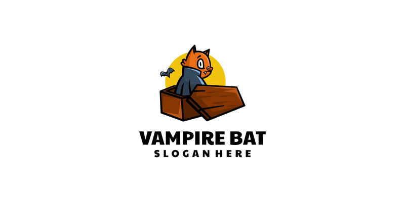 Logotipo de desenho animado de mascote de morcego-vampiro - Features Image 1