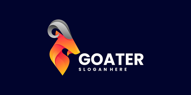 Vector Goat Gradient Logo - Features Image 1