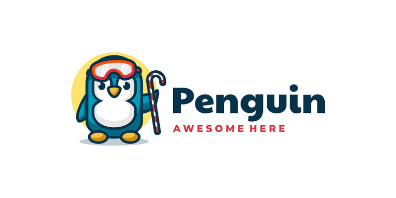 Logo de mascotte simple pingouin - Caractéristiques de l’image 1