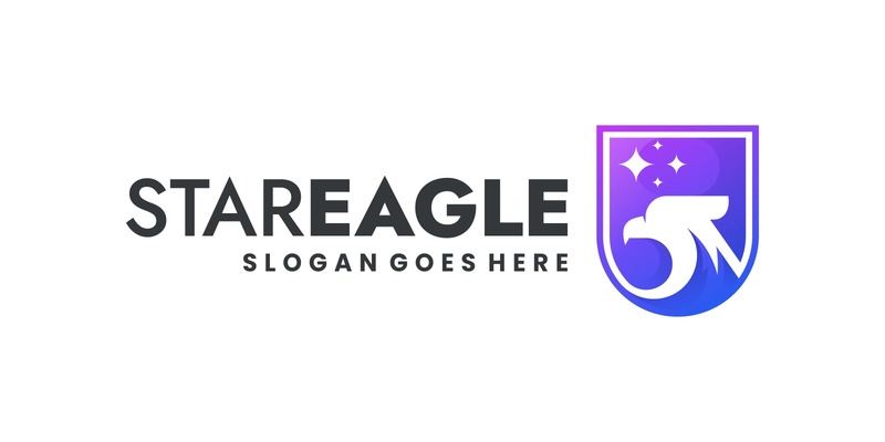 Modern Gradient Eagle Shield Colorful Logo Design - Features Image 1