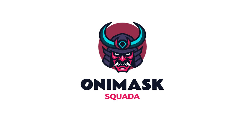 Oni mask Mascot Logo Design - Features Image 1