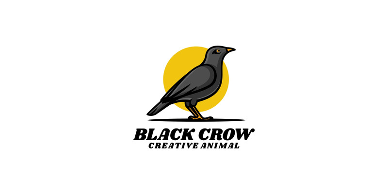 Logotipo de mascote simples do Corvo Negro - Features Image 1