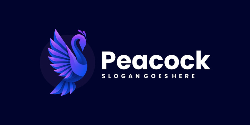 Modèle Logo Paon Coloré - Caractéristiques de l’image 1