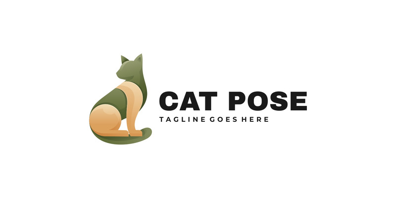 Gradientowe kolorowe logo poza kotem - Obraz funkcji 1