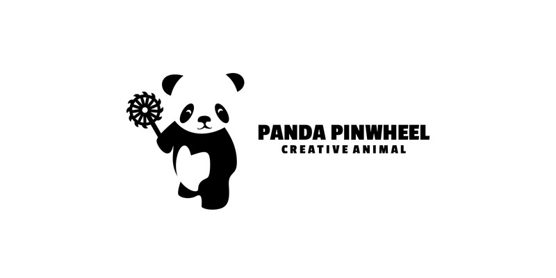 Panda Girandola Sagoma Logo - Caratteristiche Immagine 1