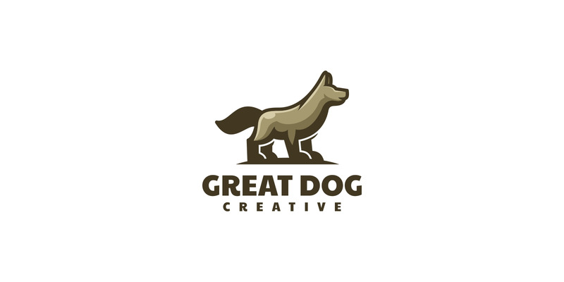 Logotipo de mascote simples de cachorro grande - Features Image 1