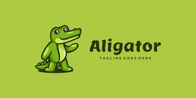 Alligator Mascot Cartoon Logo - Features Image 1