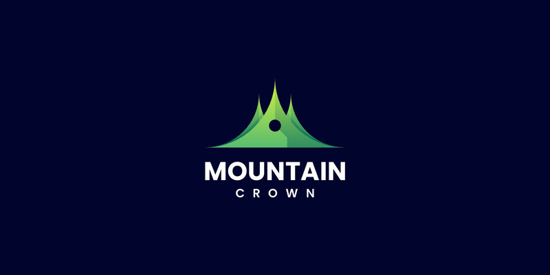 Logo sfumato corona di montagna - Caratteristiche Immagine 1