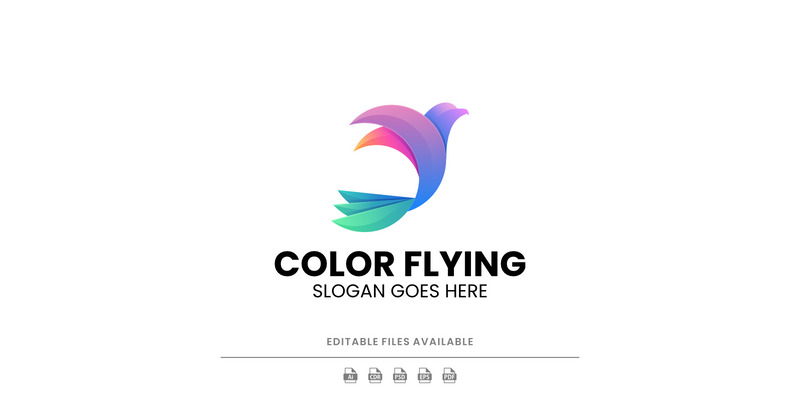 Gradient Modern Flying Bird Logo Design - Features Image 1