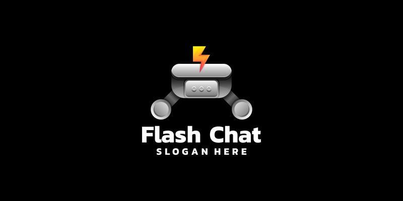 Flash 聊天渐变徽标样式 - Features Image 1