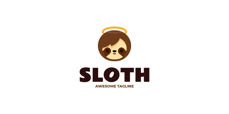 Logo mascotte semplice bradipo 3 - Caratteristiche Immagine 1