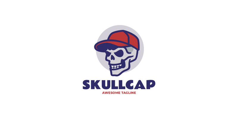 Mascot Skull Cap Logo Design - Features Image 1