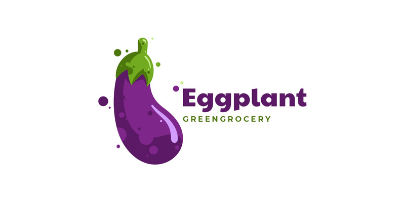Aubergine eenvoudig mascotte-logo - Features Image 1