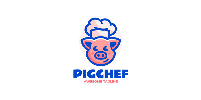 Pig Chef Mascot Cartoon Logo 3 - Features Image 1