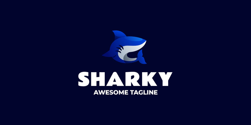 Sharky Gradient Colorful Logo - Features Image 1