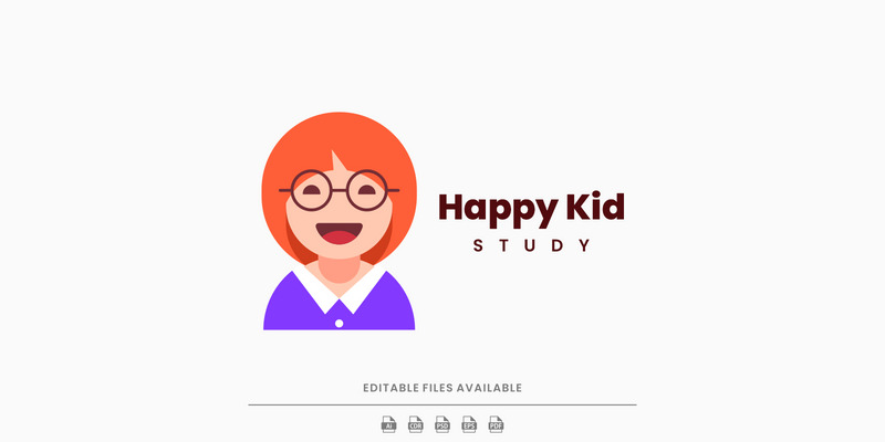 Happy Kids Simple Logo Style - Features Image 1
