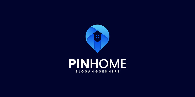 Gradient Modern Pin House Logo Design - Features Image 1