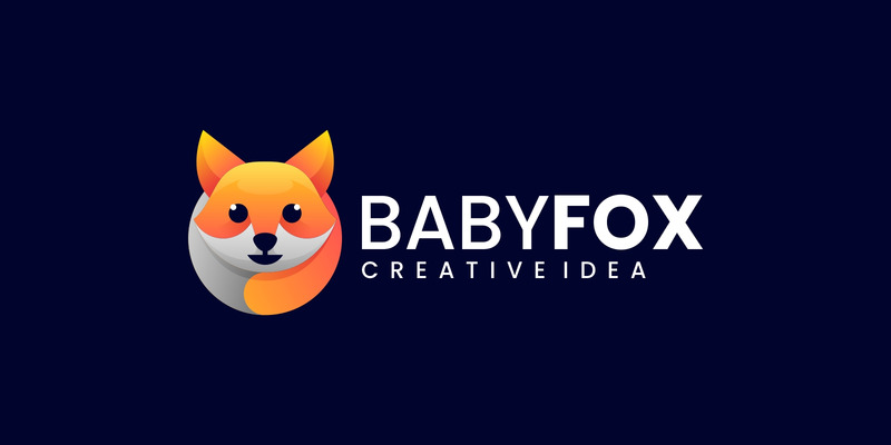 Baby Fox Gradient Logo Stylu - Obraz funkcji 1
