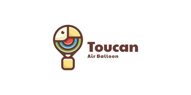 Простой логотип Toucan Balloon - Features Image 1