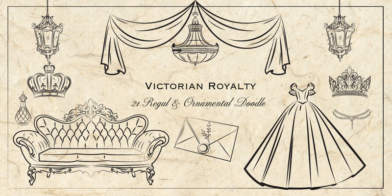 Regency Opulence Line Art Bundle - Features Image 1