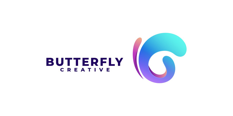 Motyl Gradient Kolor Logo Styl - Obraz funkcji 1