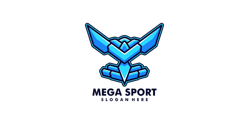 Logotipo de la mascota simple de Mega Sport - Características Imagen 1