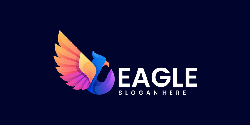 Stile Logo colorato Aquila vettoriale - Caratteristiche Immagine 1