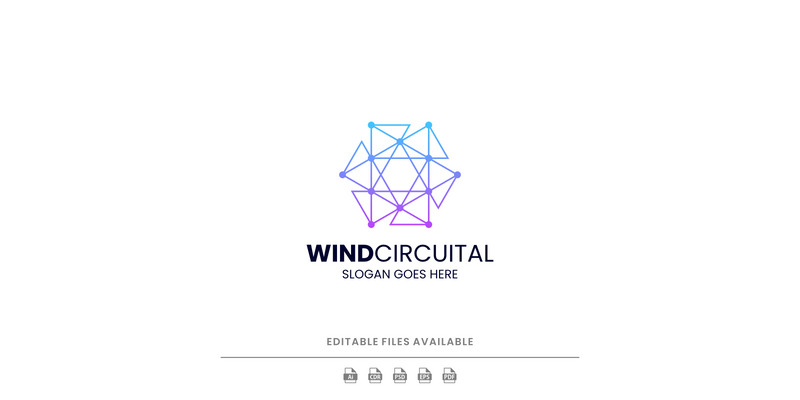 Gradient Modern Windmill Logo Design - Features Image 1