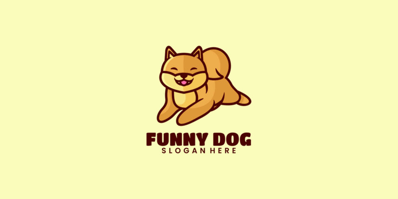 Logo divertente del fumetto della mascotte del cane - Caratteristiche Immagine 1
