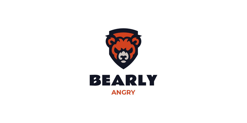 Mascot Modern Bear Logo Design 214 - Features Image 1