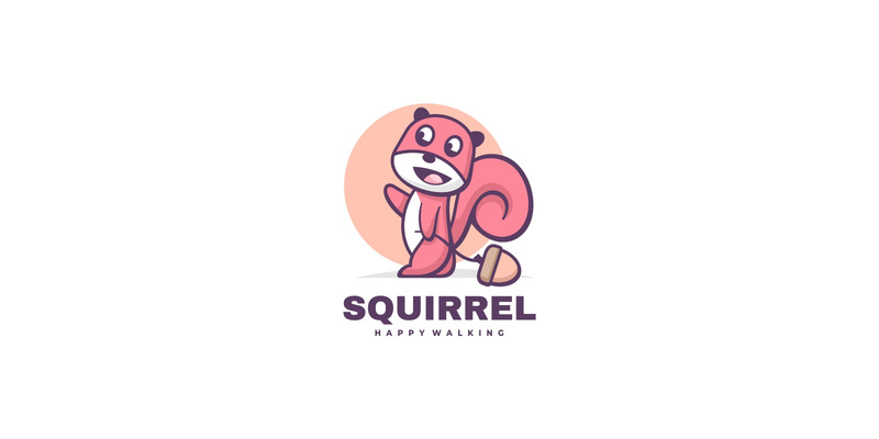 Scoiattolo mascotte Cartoon Logo - Caratteristiche Immagine 1