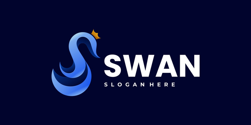 Queen Swan Gradient Logo Design - Features Image 1