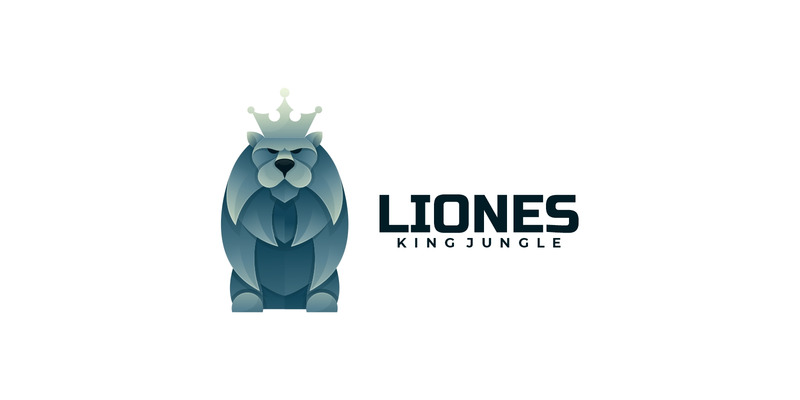 Vector plantilla de logotipo de degradado de león - Características Imagen 1