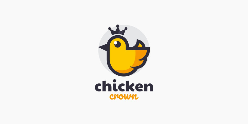 Chicken Crown Simple Mascot Logo - Features Image 1