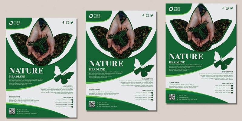 Natur Flyer grafisk mall - Features Image 1