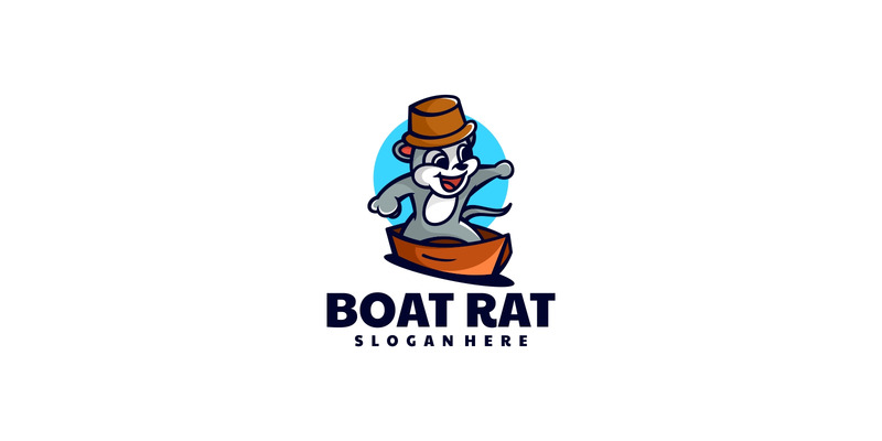 Boat Rat Mascot Cartoon Logo - Features Image 1