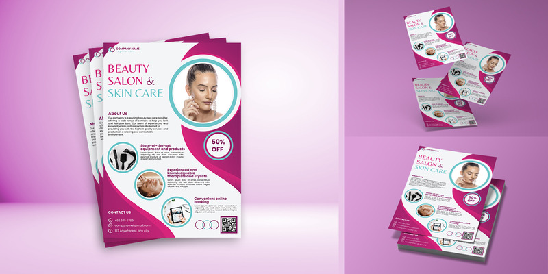 Modèle de Flyer de salon de beauté et de soins de la peau - Caractéristiques de l’image 1