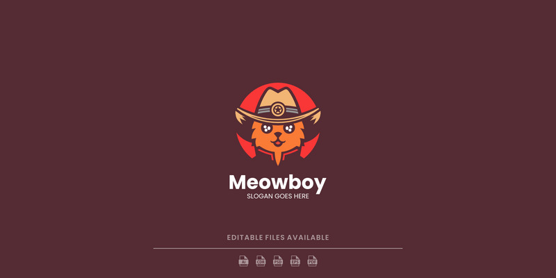 Cat Mascot Logo Design Template - Features Image 1
