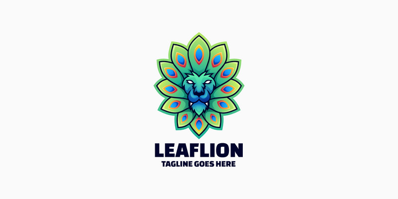 Логотип градиента талисмана Leaflion - Features Image 1