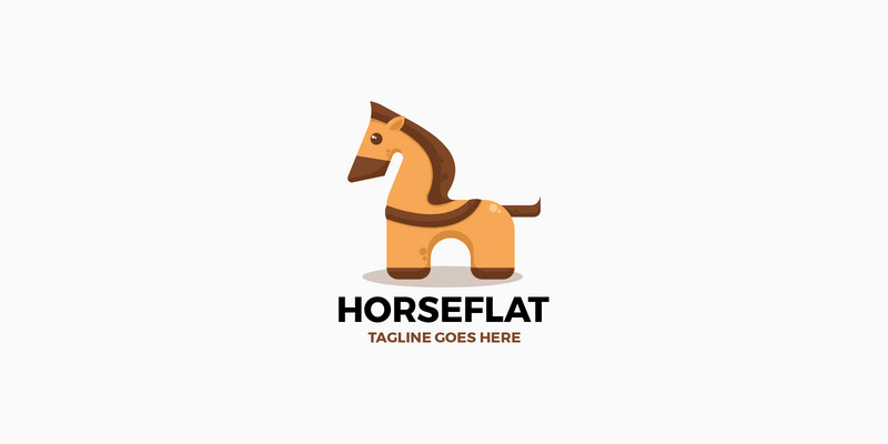 Logo maskotki Horseflat Simple - Obraz funkcji 1
