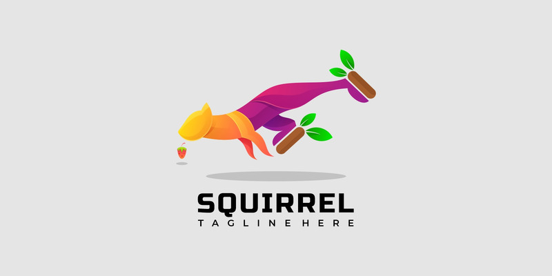 Squirrel Jump Gradient Logo Style - Features Image 1