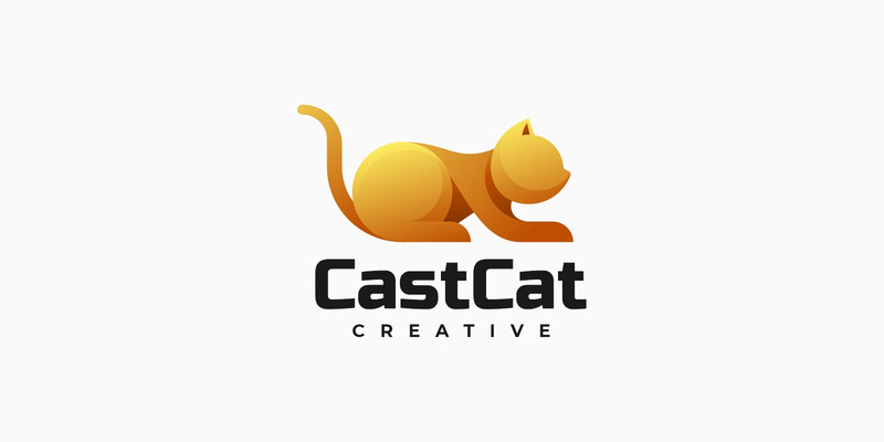 Estilo de logotipo degradado de gato fundido - Características Imagen 1