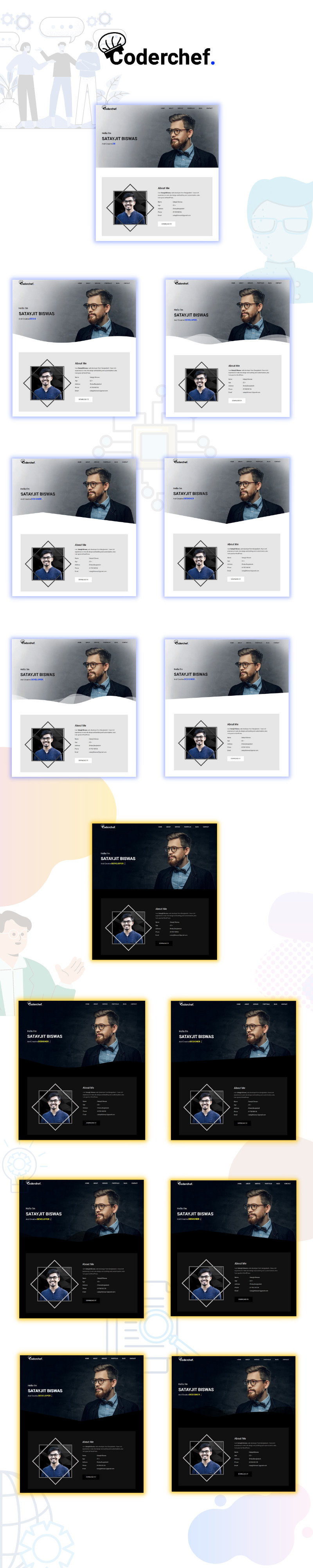 Coderchef - Modello moderno di portfolio HTML - Immagine Caratteristiche 1