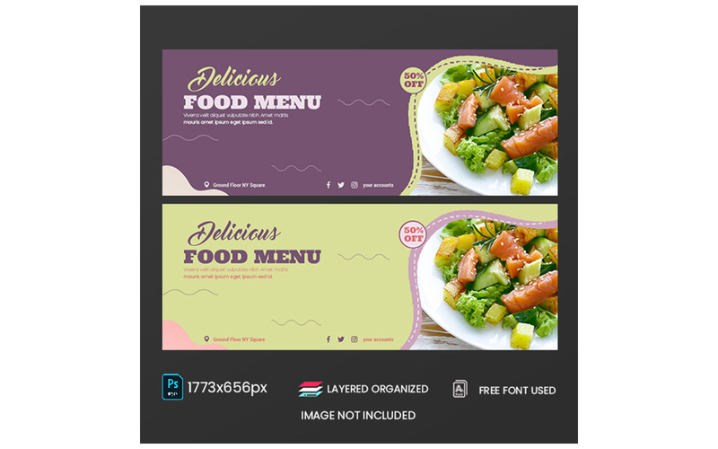 Salad Menu Facebook Corporate identity template - Features Image 1