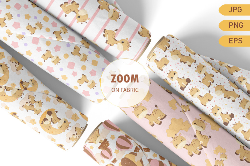 Nette Giraffen-nahtlose Muster - Illustration - Eigenschaften Bild 4