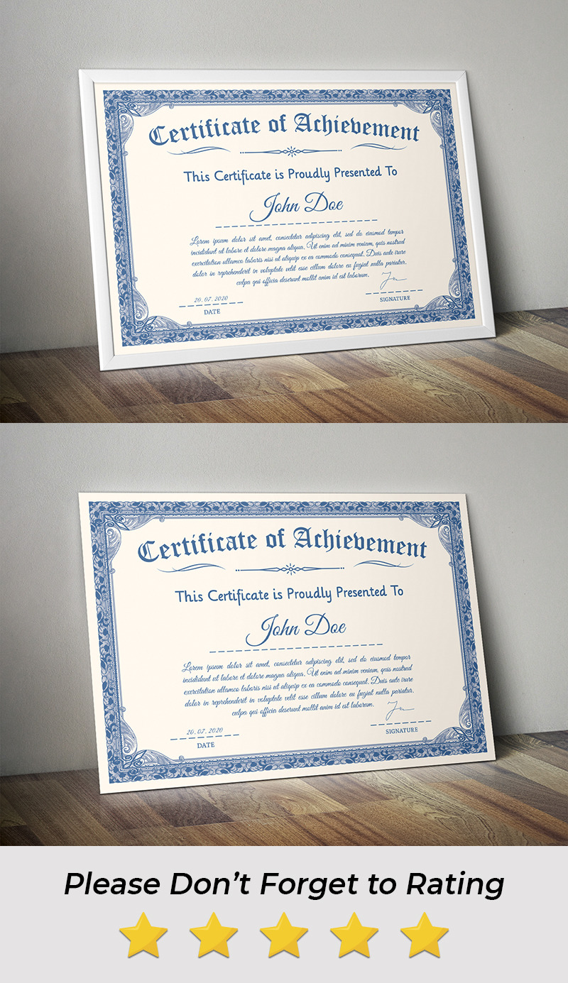 Modèle de récompense de certificat classique 02 - Caractéristiques de l’image 1
