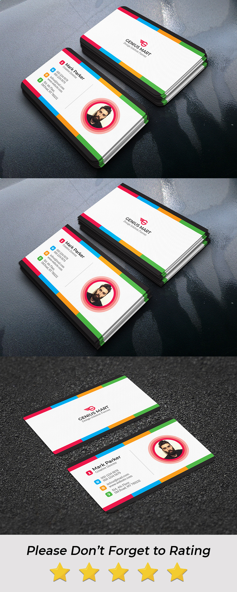 Sjabloon voor zakelijke visitekaartjes 127 - Features Image 1