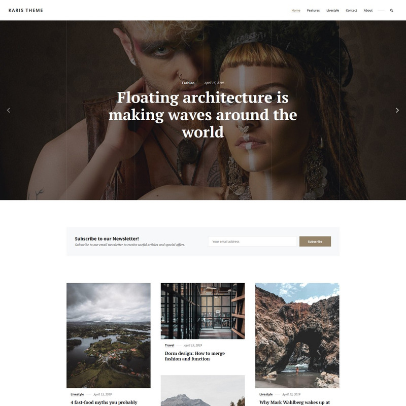 Karis - Personal Blog & Magazine WordPress Theme - Features Image 5