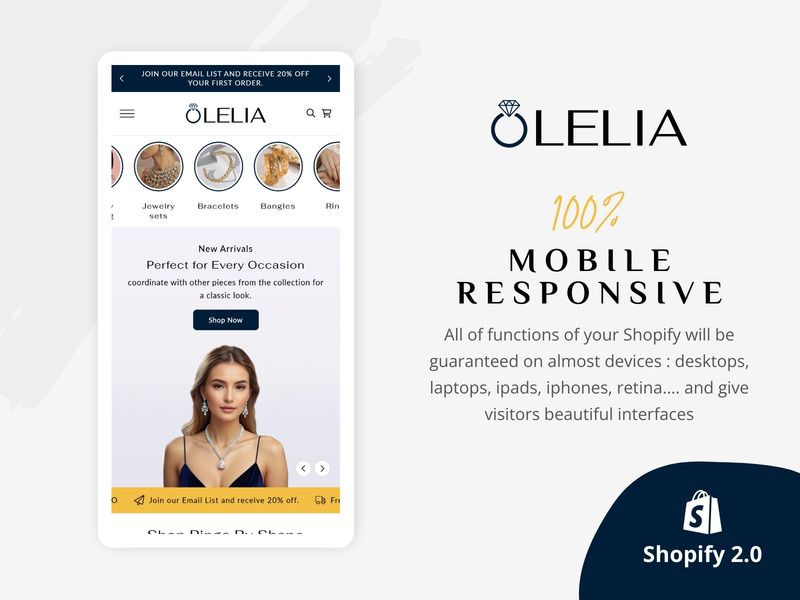 Olelia Jewelry – Tema de Shopify para joyería exquisita | Shopify 2.0 - Características Imagen 8